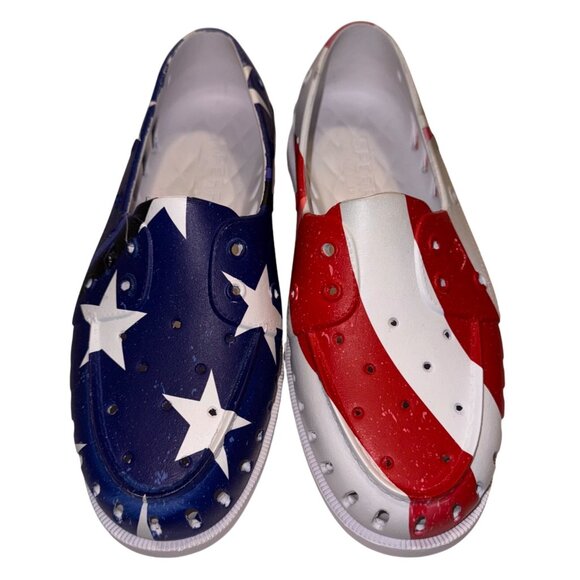 Womens Size 11 Sperry American Flag Pattern Water Shoes Patriotic USA America - Picture 3 of 6